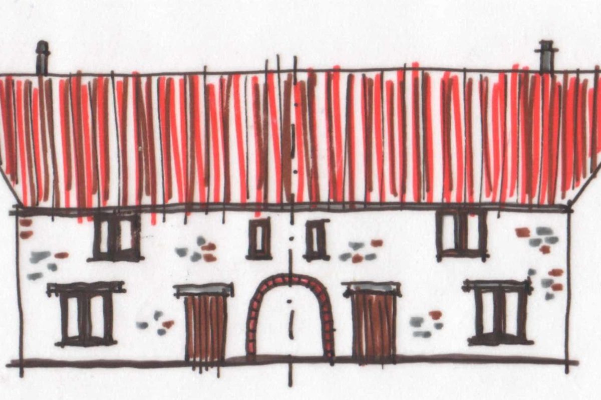 housing scheme sketch alleyway