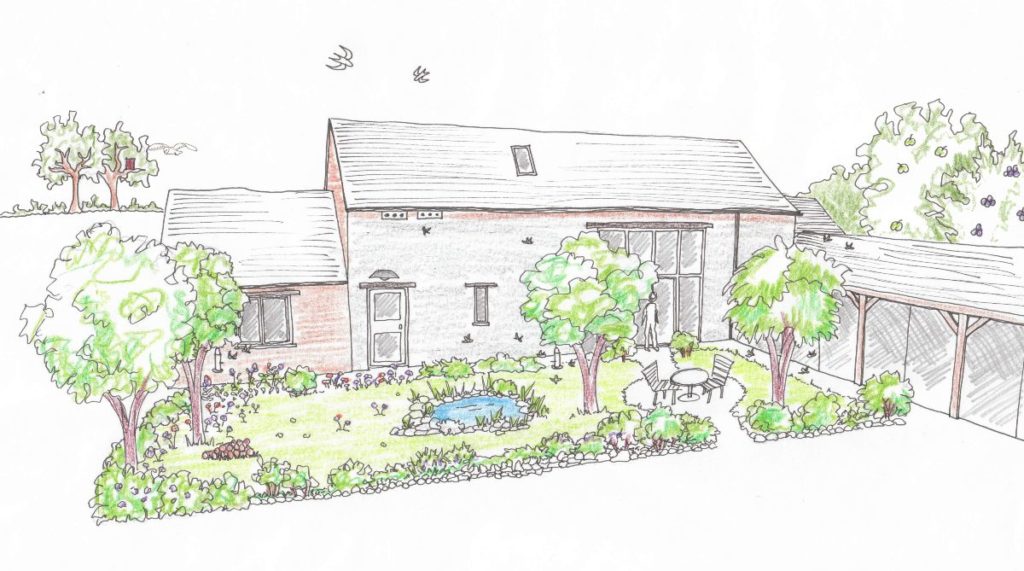 Clare Nash Architecture barn conversion sketch