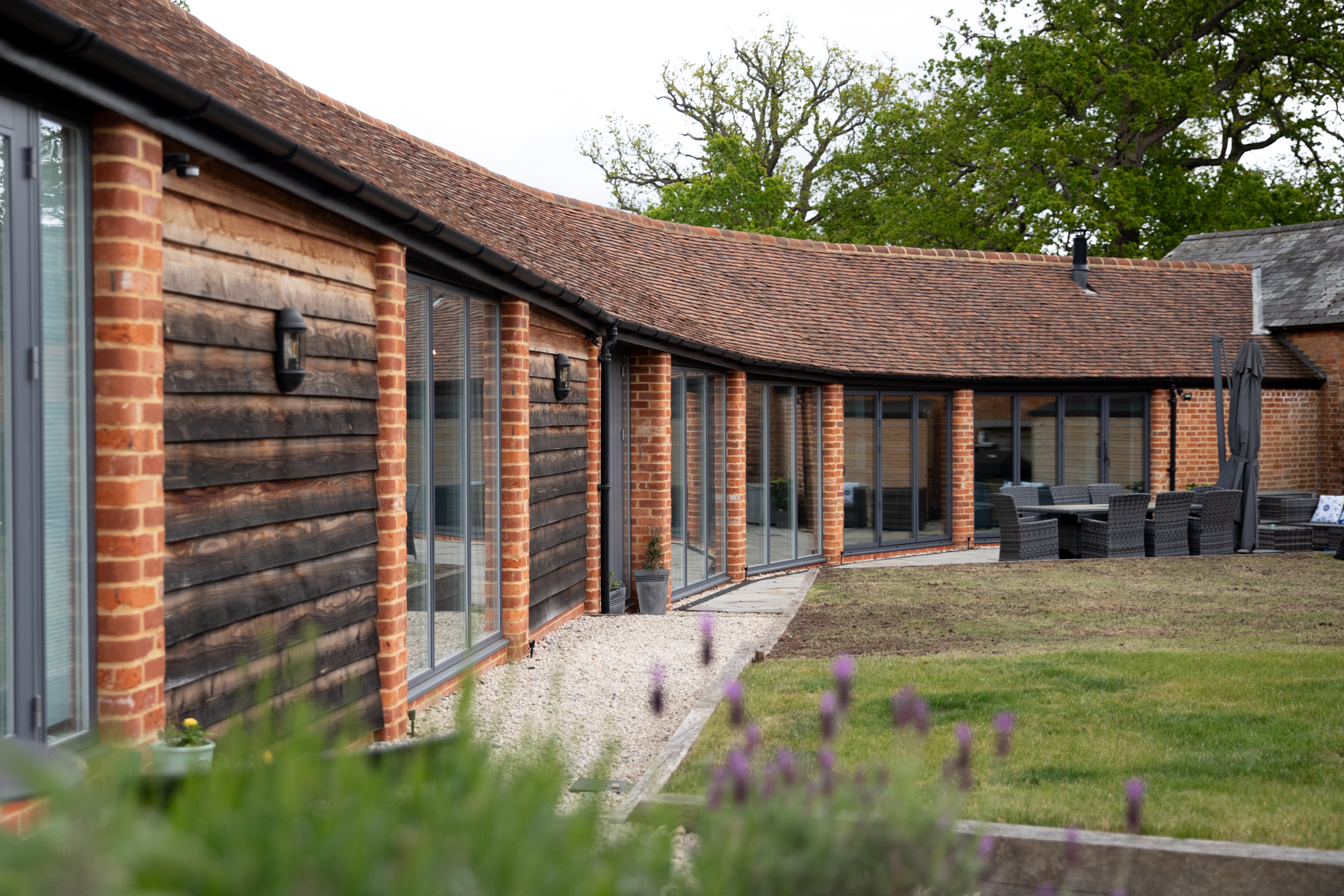 Curved barn conversion in a conservation area in Northamptonshire
