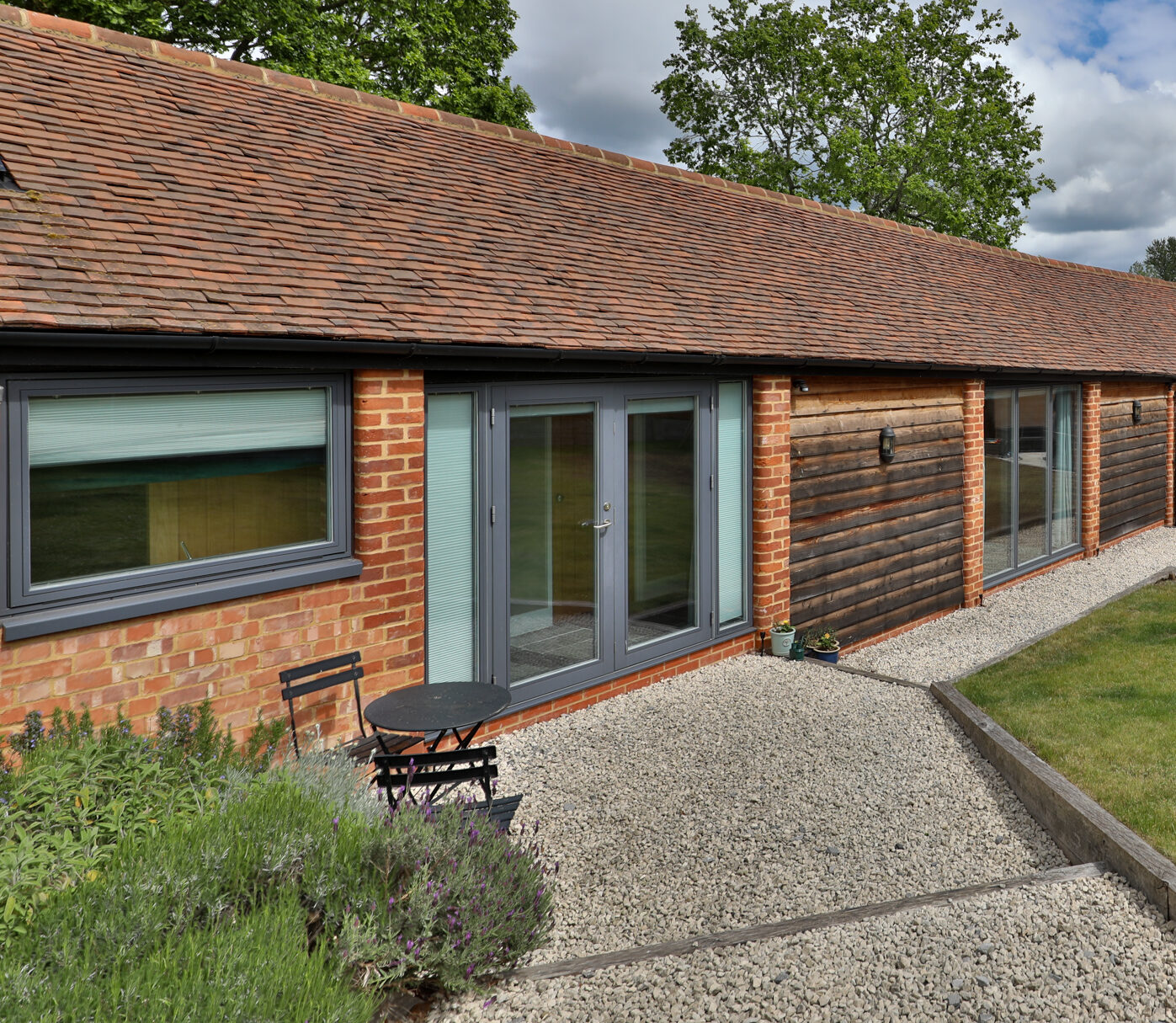 Barn conversion garden